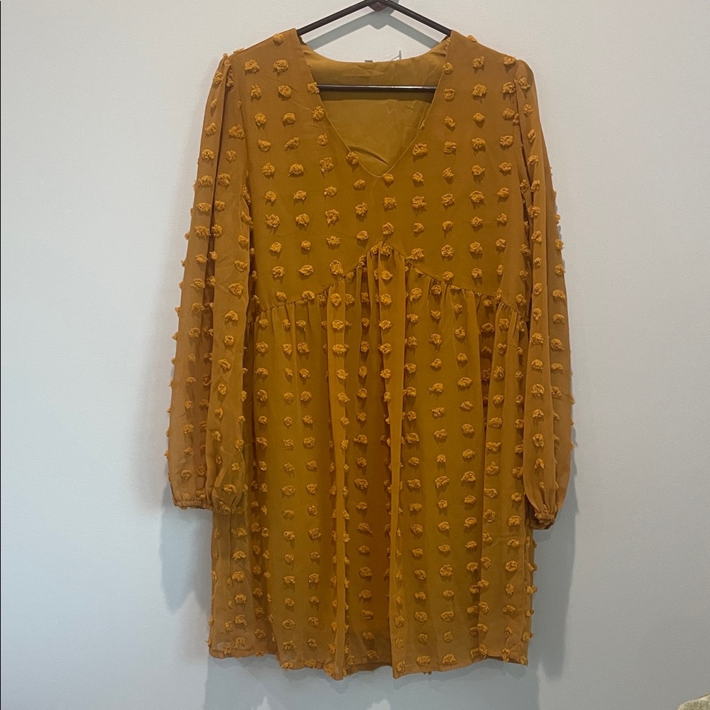 Mustard Long Sleeve Dress